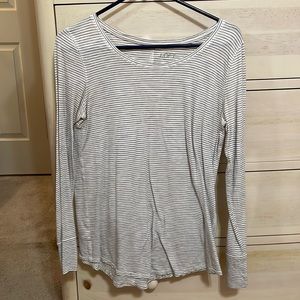 LOFT Striped Long Sleeve Top